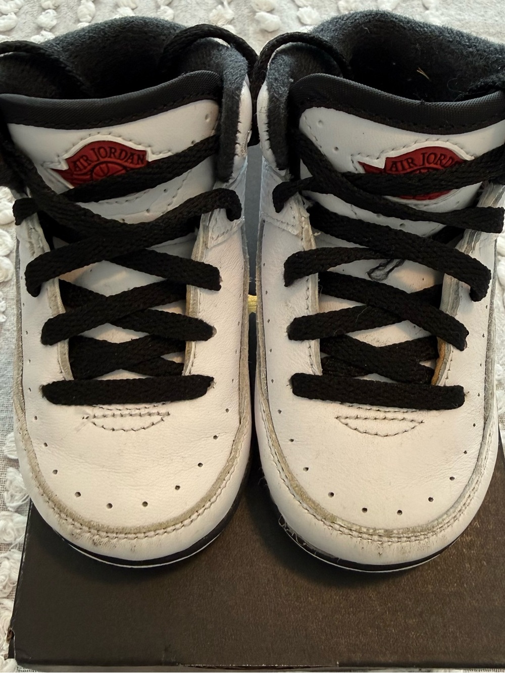 Jordan 2 Retro (TD) White/Varsity Red-Black Kids Sneakers